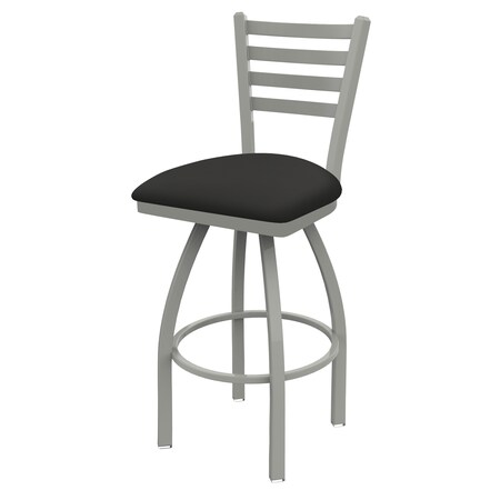 Holland Bar Stool Co 25" Swivel Counter Stool, Nickel Finish, Canter Iron Seat 41025AN008